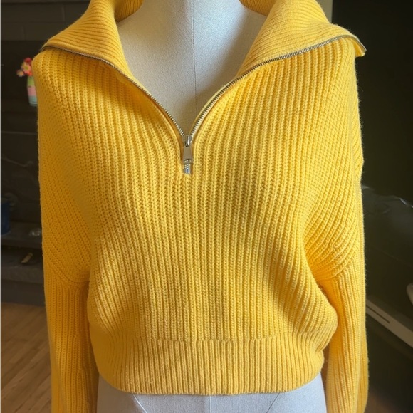 zara ballon sleeve knit sweater pre owned - Picture 1 of 13